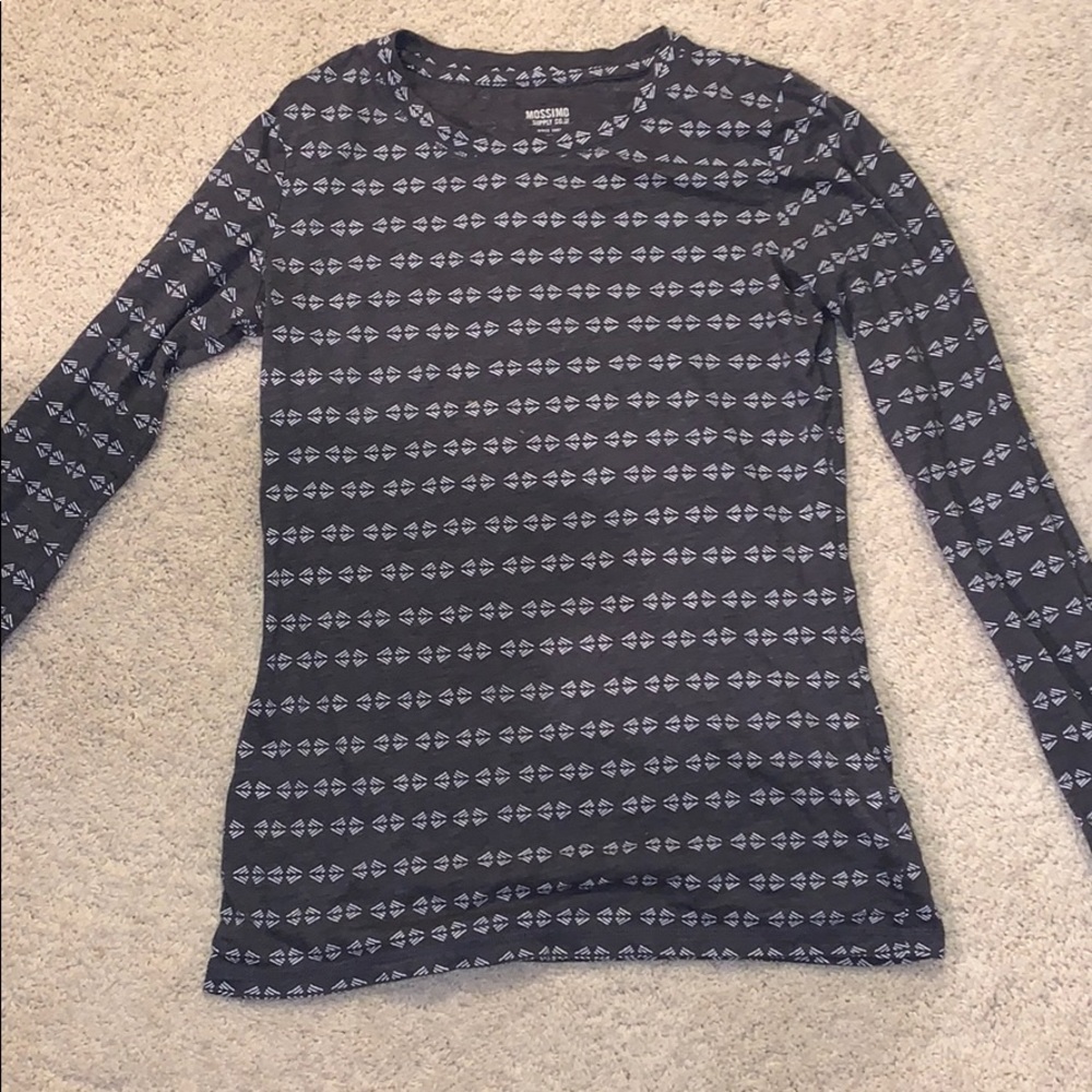 Soft printed gray long sleeve